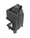 Inserto para chimenea MBZ 13 BS cristal en el lado izquierdo cristal curvado
