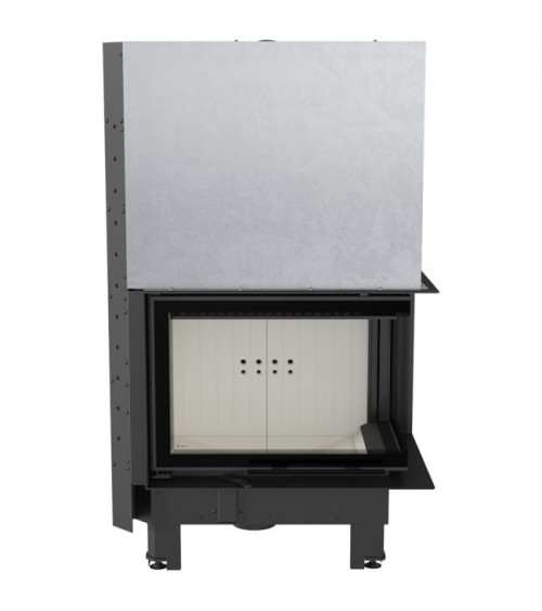 Inserto para chimenea MBZ 13 BS cristal en el lado derecho cristal curvado puerta de guillotina