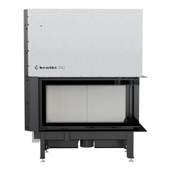 Inserto para chimenea NADIA 14 BS cristal en el lado derecho puerta de guillotina