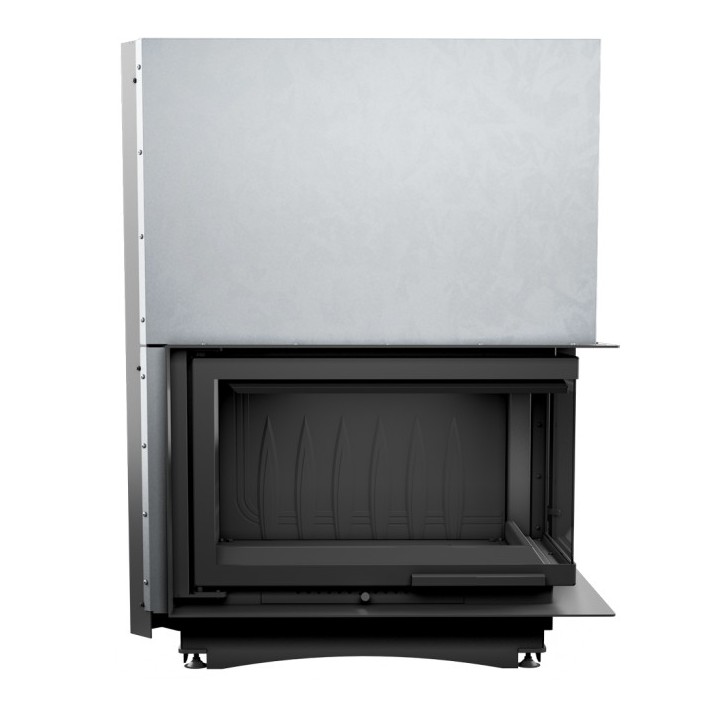 Inserto para chimenea OLIWIA 18 cristal en el lado derecho puerta de guillotina