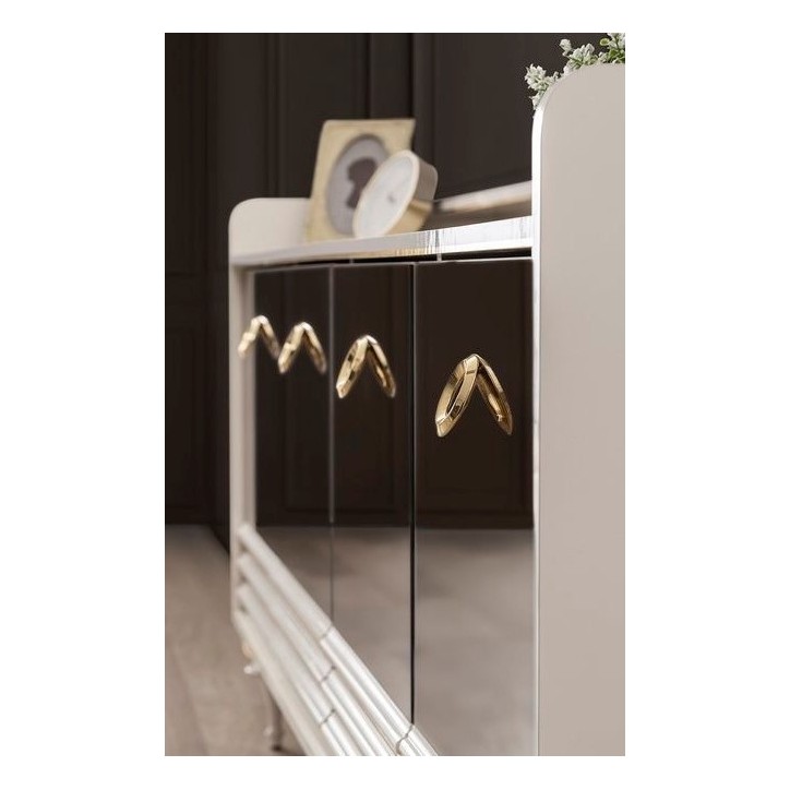 Salle à manger PANTHÈRE blanc et doré