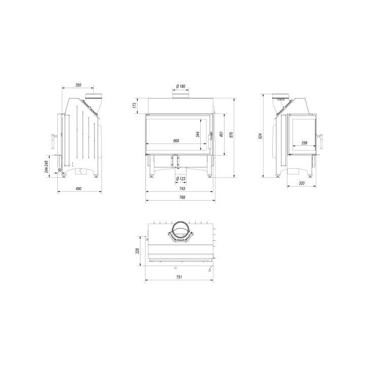 Takkasydän ZIBI 12 BS 11 kW