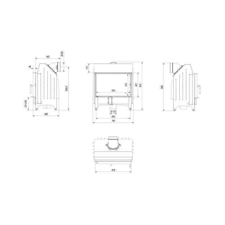 Insert cheminée ZIBI 12 DECO