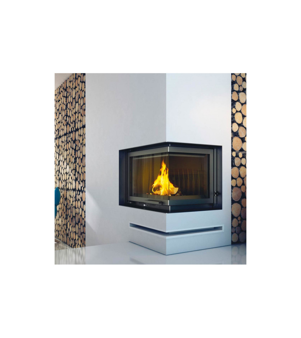 Inserire l'angolo camino Trivision 10 kw