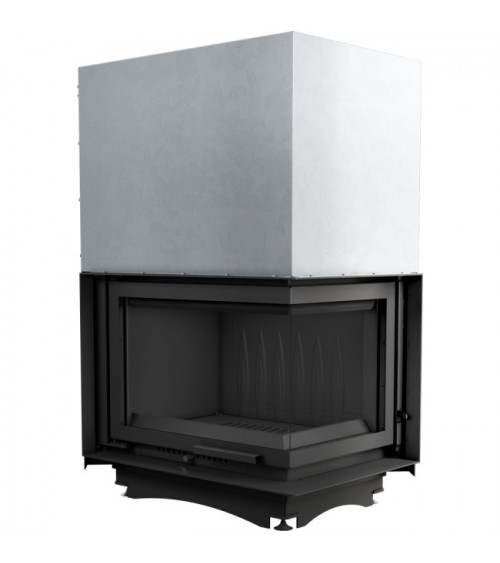 Inserto para chimenea ZUZIA 16 BS cristal en el lado izquierdo puerta de guillotina