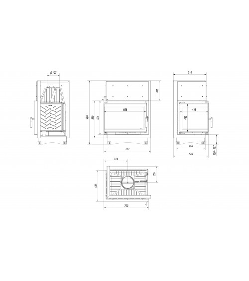 Takkasydän ZUZIA ECO 12 BS DECO 12kW