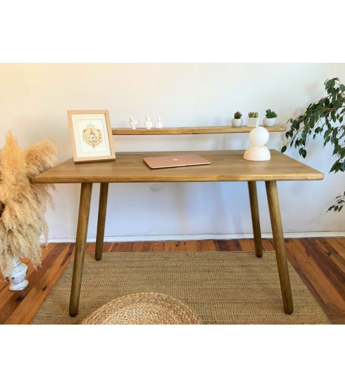 DEMAN massief houten bureau 120 x 60 cm