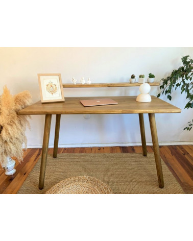 DEMAN massief houten bureau 120 x 60 cm