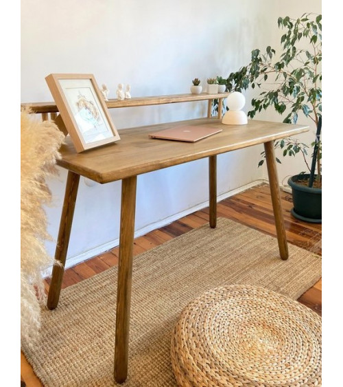 DEMAN massief houten bureau 120 x 60 cm