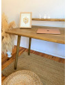 DEMAN massief houten bureau 120 x 60 cm