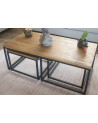Mesa de centro en madera y metal 40 x 60 cm