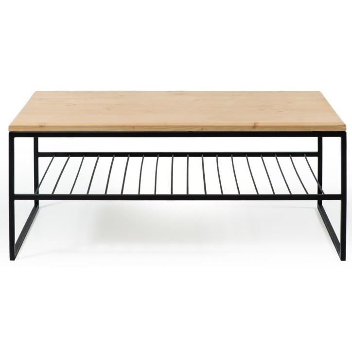 Mesa de centro en madera y metal RACK 60 x 100 cm