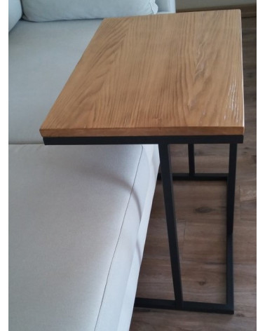 LOFT bijzettafel van hout en metaal 60 x 40 cm