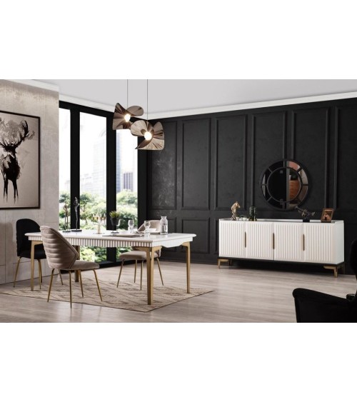 Salle à manger AKTIV blanc et doré