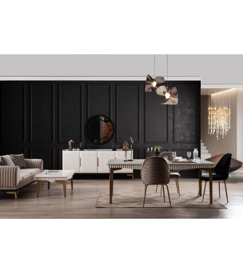 Salle à manger AKTIV blanc et doré