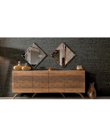 Buffet PREMIUM 4 portes 208 cm marron