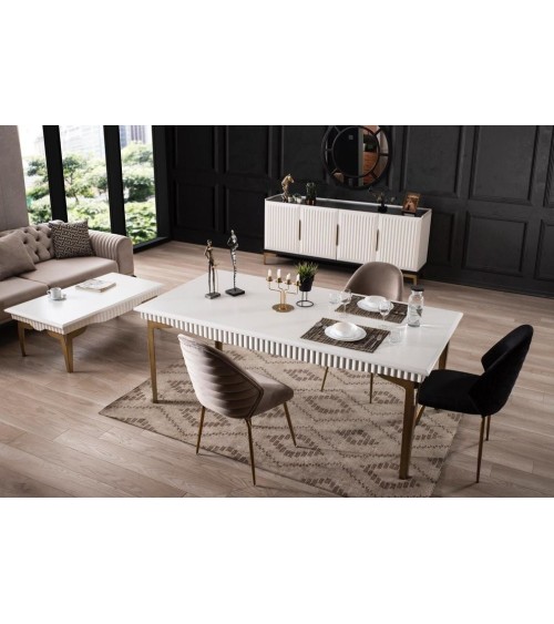 Salle à manger AKTIV blanc et doré