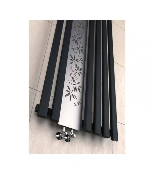 Radiatore ad acqua calda FLOWER nero opaco in diverse dimensioni