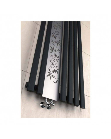 Radiatore ad acqua calda FLOWER nero opaco in diverse dimensioni
