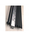 Radiateur eau chaude FLOWER noir mat en plusieurs dimensions