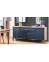 Buffet INDIGO 4 portes 1 tiroir 190 cm bleu