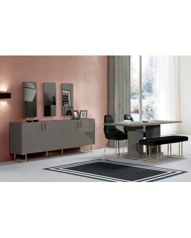 Salle à manger ALIZE gris et doré