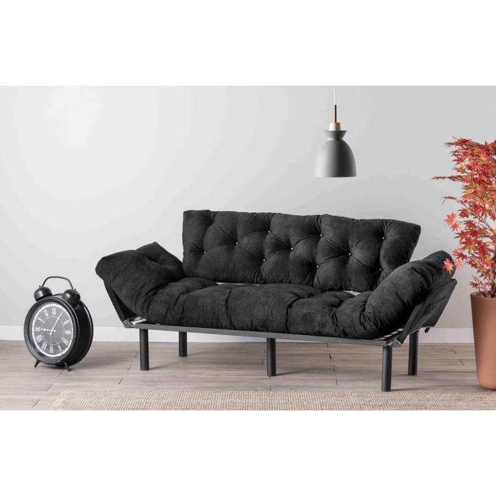 Ensemble canapé 3 places convertible et fauteuil convertible NITTA en plusieurs couleurs