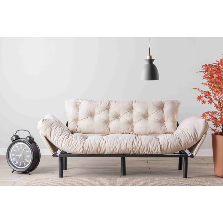 Conjunto de sofá cama 3 plazas y butaca cama NITTA en varios colores