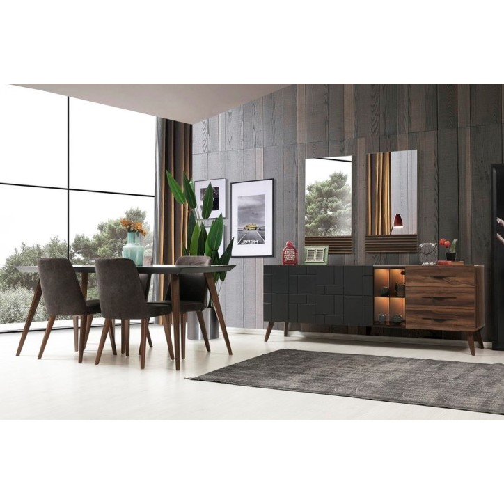 Salle à manger ASO bois et noir