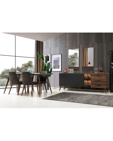 Salle à manger ASO bois et noir