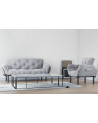 Ensemble canapé triple convertible et fauteuil NITTA en plusieurs couleurs