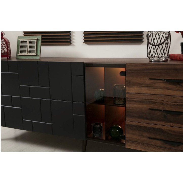 Salle à manger ASO bois et noir