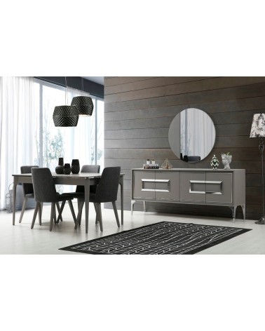 Salle à manger ASYA gris et métal