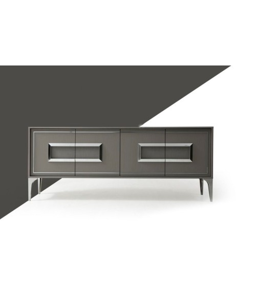 Salle à manger ASYA gris et métal