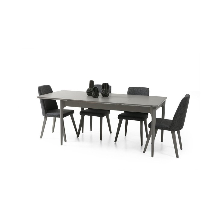 Salle à manger ASYA gris et métal