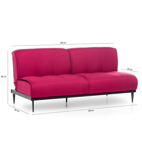 Canapé triple convertible ANTON en plusieurs couleurs