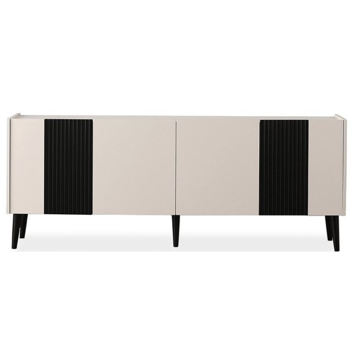 Buffet LETTA 4 portes 204 cm blanc