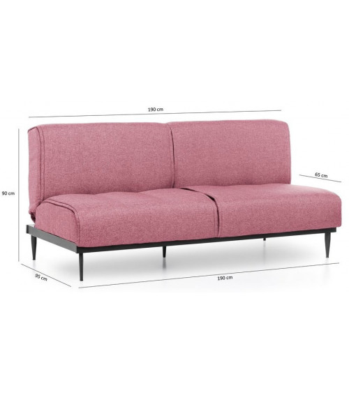 Canapé triple convertible ANTON en plusieurs couleurs