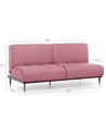 Canapé triple convertible ANTON en plusieurs couleurs