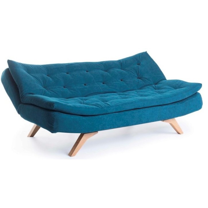SALLY 3-zits slaapbank 194x90 cm petrol blauw