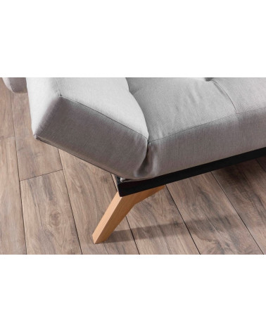 Canapé 3 places convertible LUKE 225x95 cm gris