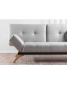 Canapé triple convertible LUKE 225x95 cm gris