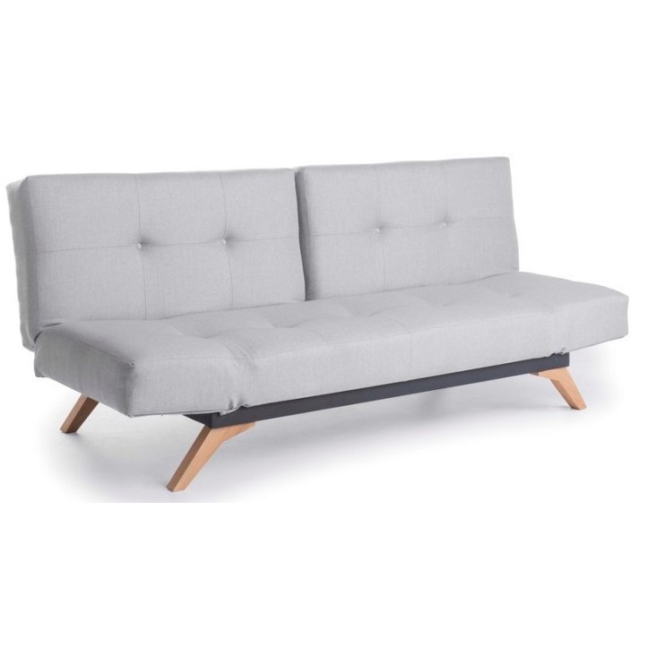 LUKE Sofá-cama de 3 lugares 225x95 cm cinzento