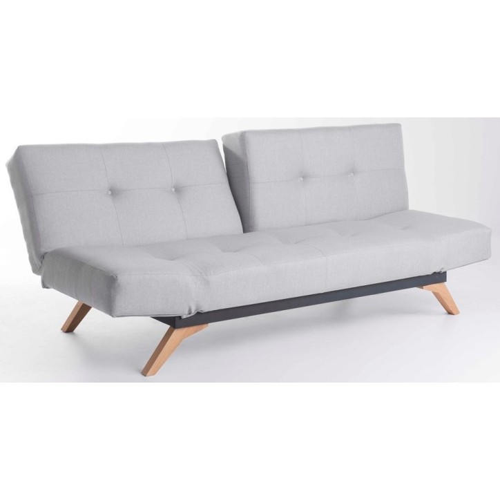 LUKE Sofá-cama de 3 lugares 225x95 cm cinzento