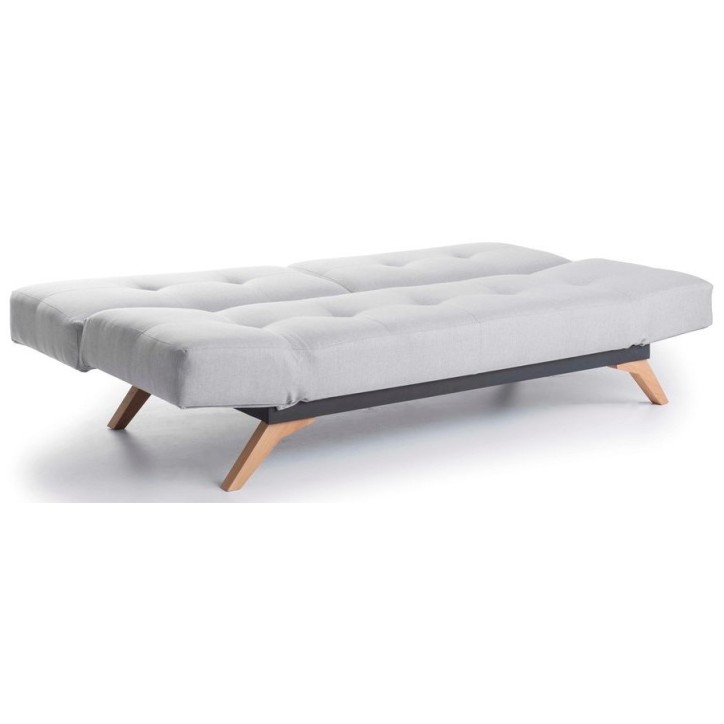 LUKE Divano letto a 3 posti 225x95 cm grigio