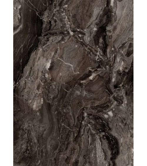 Salle à manger AYA brun, effet marbre et doré