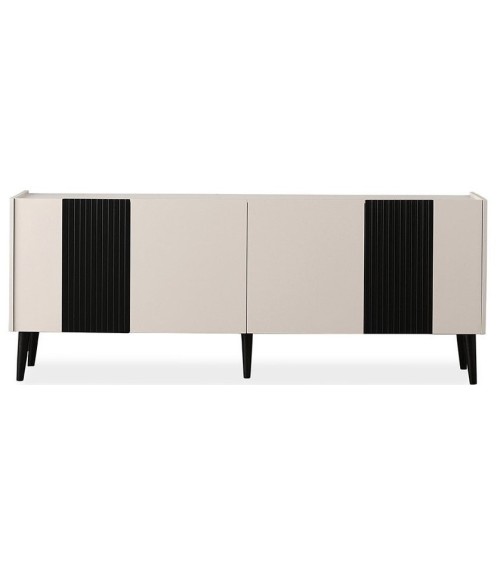 Buffet LETTA 4 portes 204 cm blanc