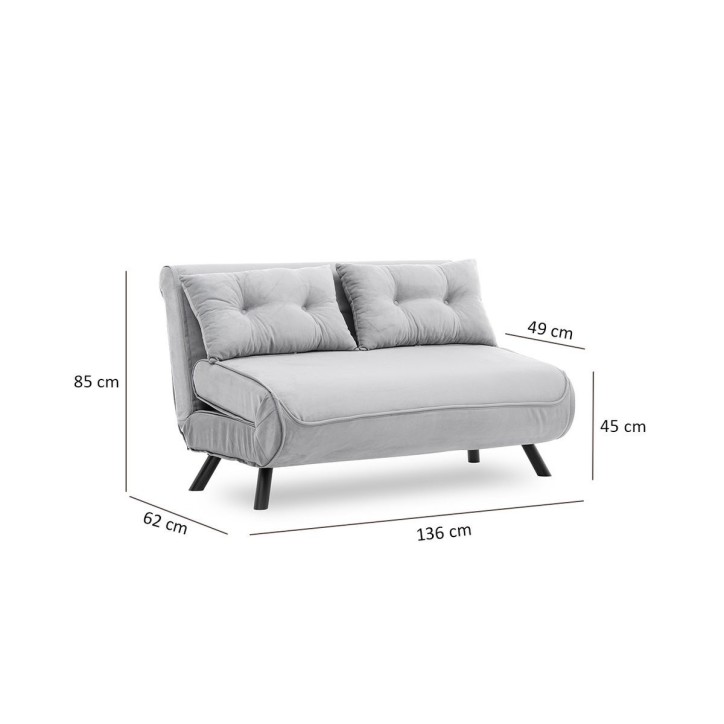 Canapé double convertible SANDO en plusieurs couleurs