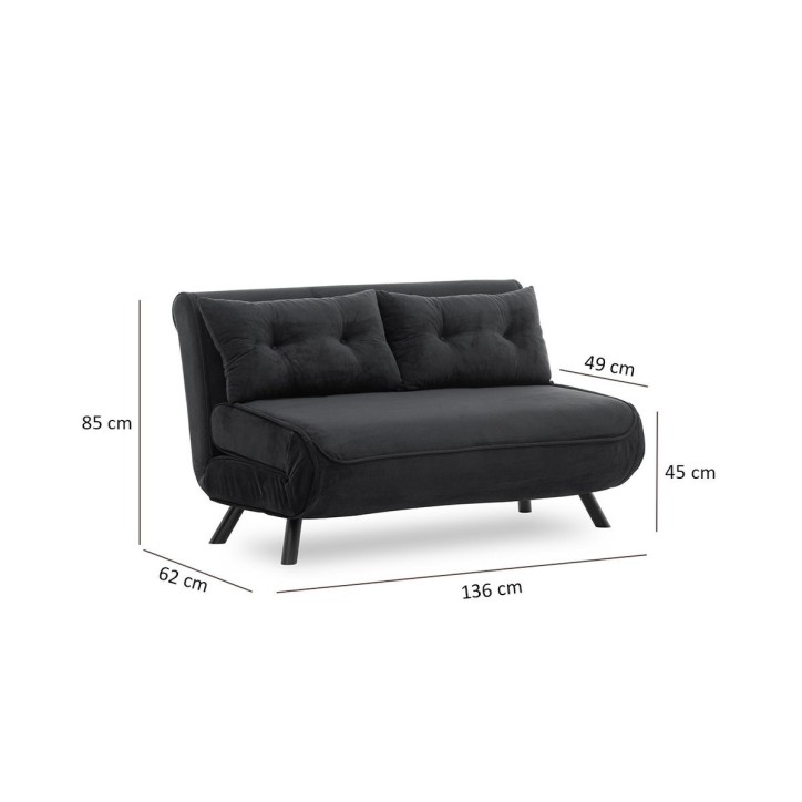 Canapé double convertible SANDO en plusieurs couleurs