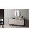 Buffet ORENDA NOIR GRIS 4 portes 185 cm